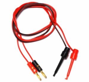 Test hooks with banana connector (1 red &amp; 1 black)